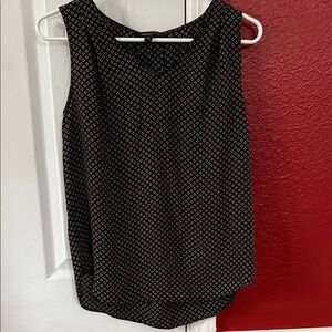 Banana Republic Black and White Sleeveless Blouse